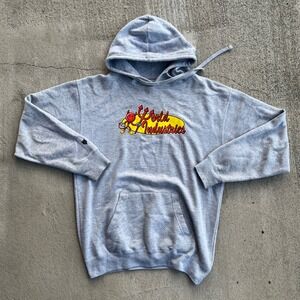 World Industries Hoodie Gray Devil Graphic Pullover Sweatshirt Mens Size M